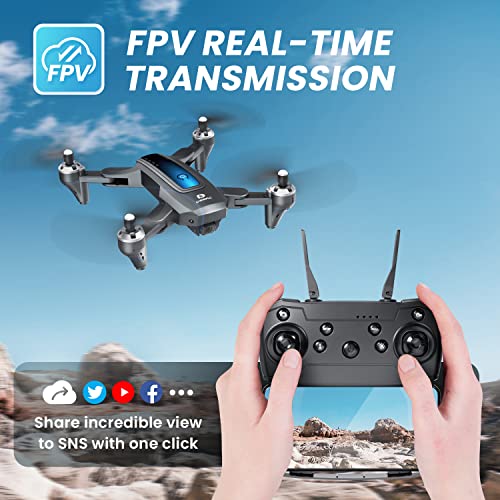 DEERC Drone with 2K Camera + 2 Batteries