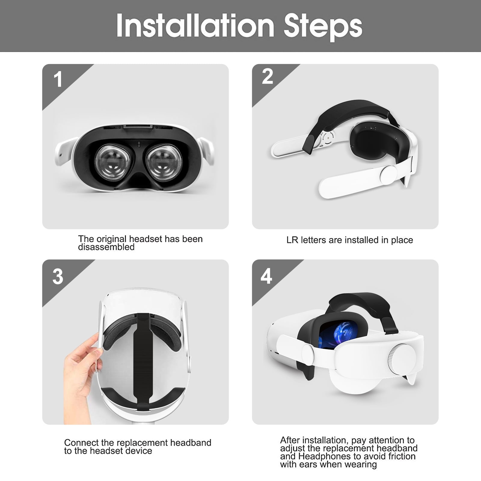 Adjustable VR Headband for Oculus Quest 2