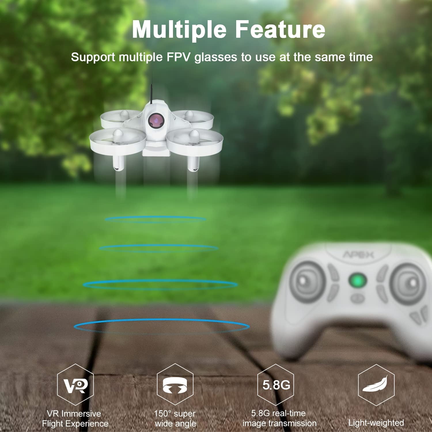 APEX FPV Combo Drone with Goggles & Camera