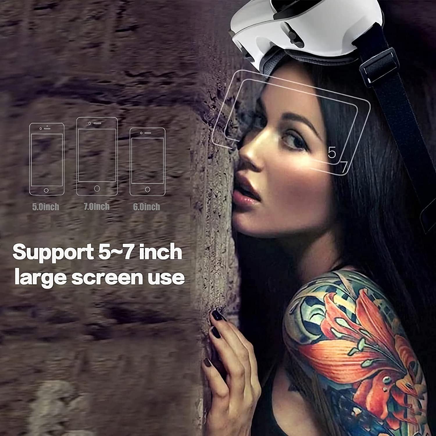 Adjustable VR Headset with Controller for Phones