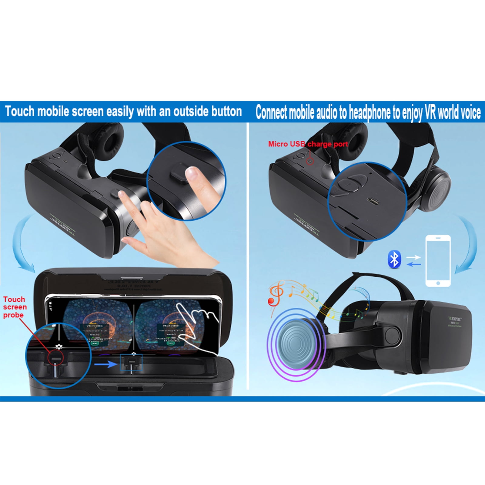 120°FOV VR Headset for All Smartphones