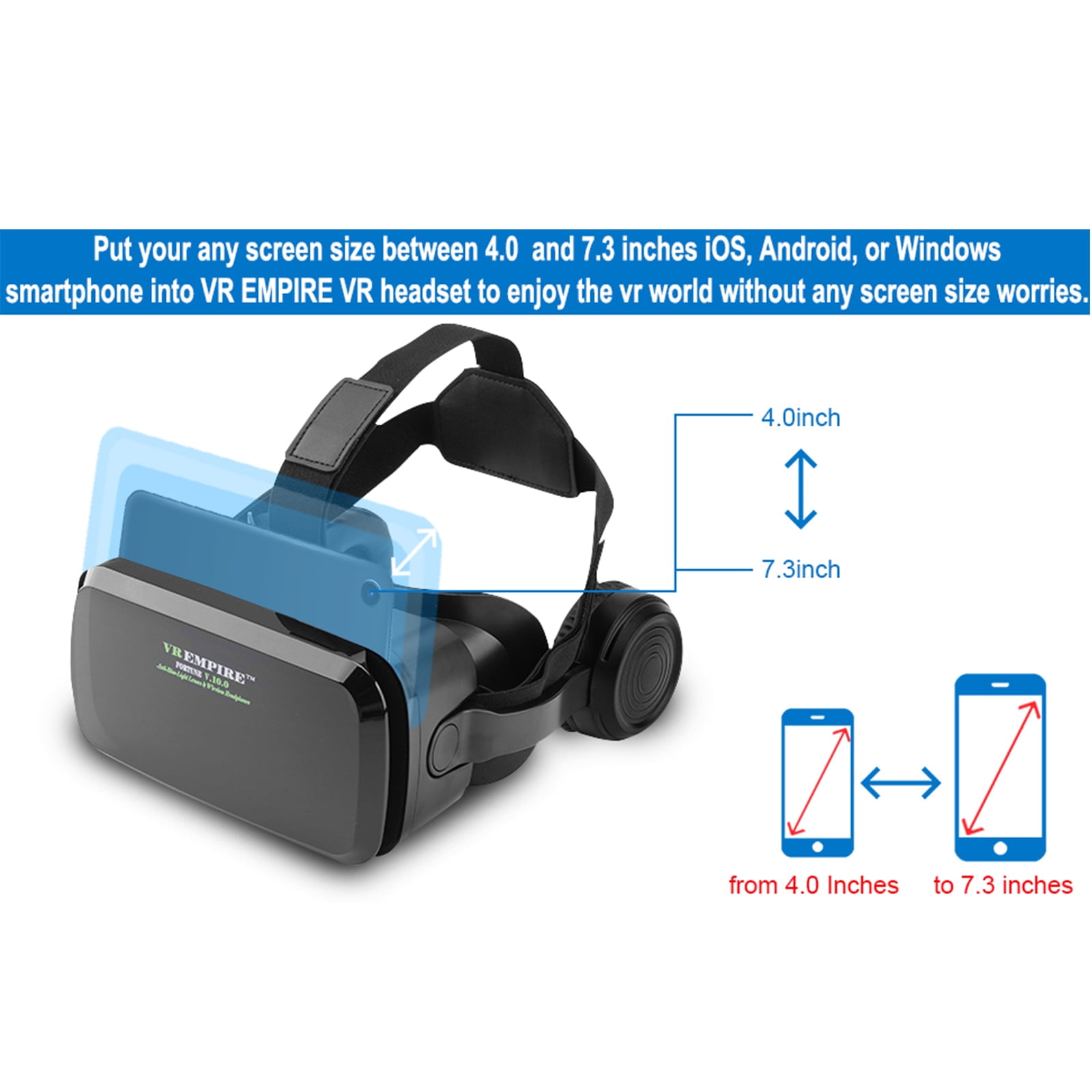 120°FOV VR Headset for All Smartphones