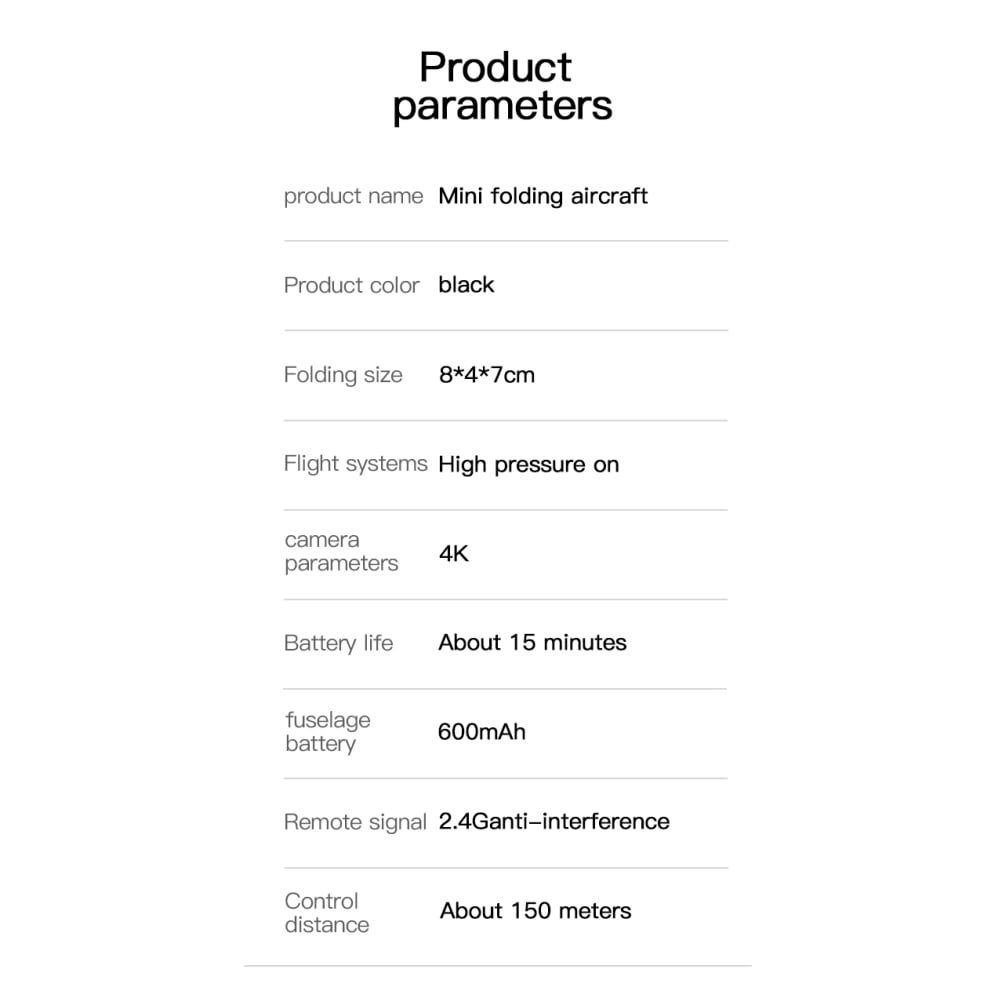 Foldable Mini Drone with 4K Camera & Remote Control