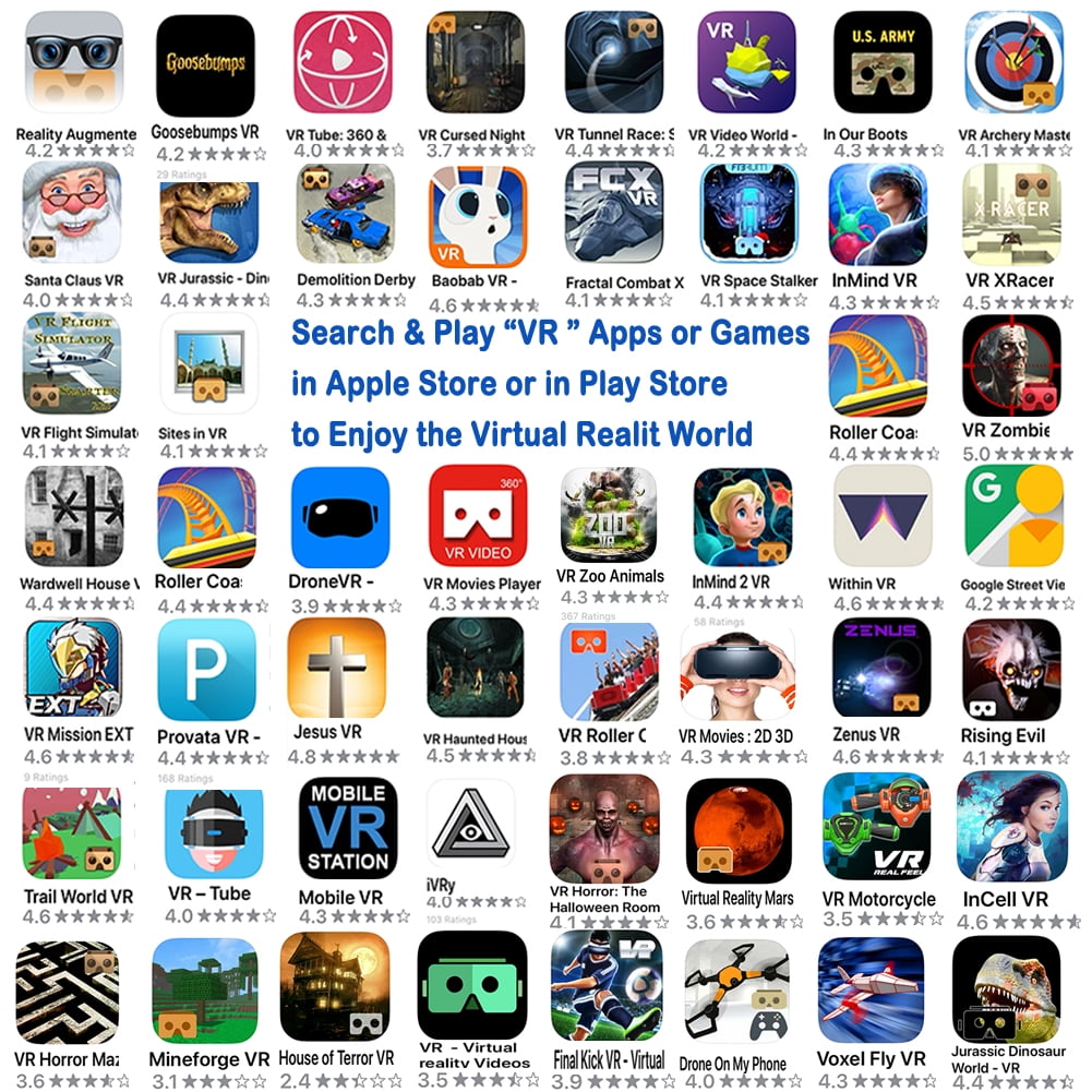 Wireless VR Headset with Controller & Earphones