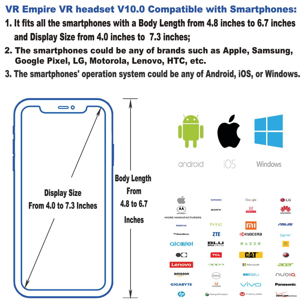 Wireless VR Headset with Controller & Earphones