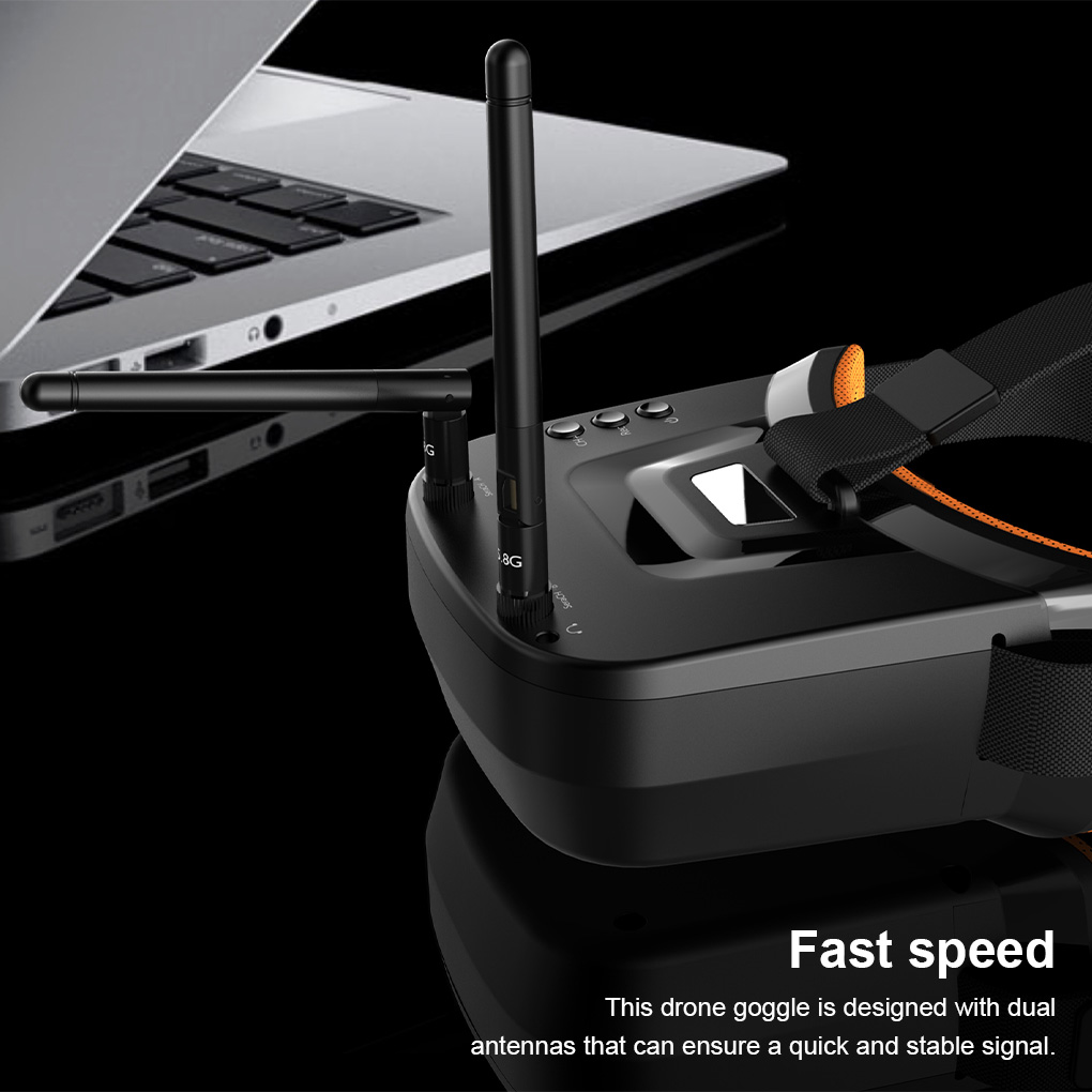 Dual Antenna Drone Goggles with AV Output