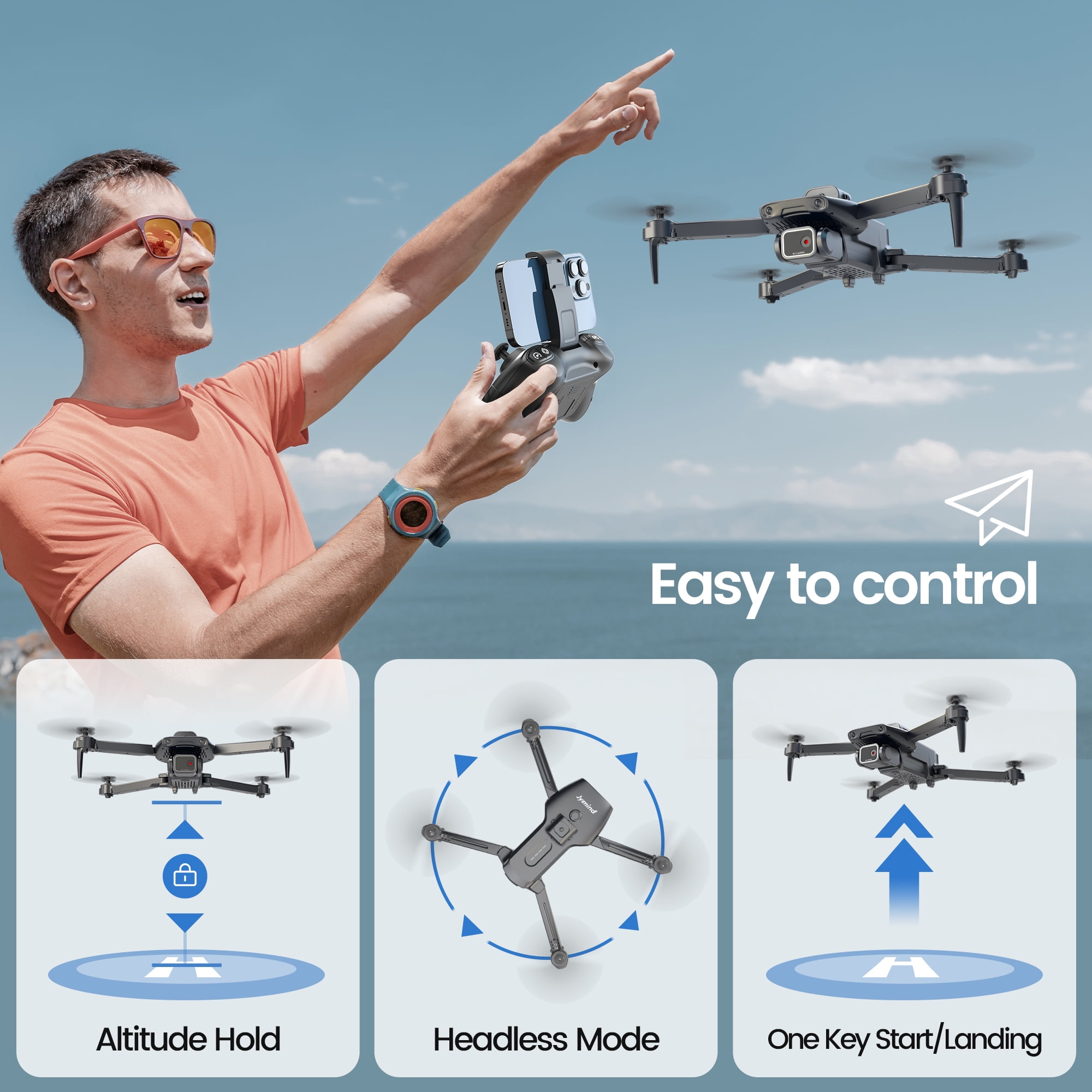 4K HD Camera RC Drone for Kids and Adults