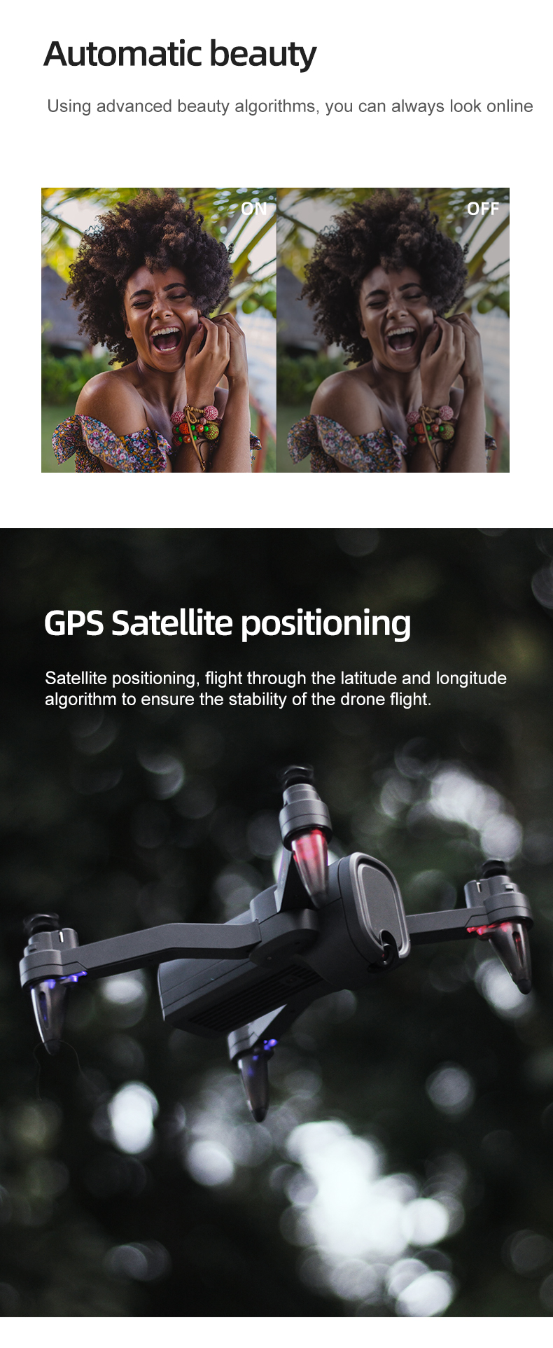 WiFi GPS 5G FPV 4K Drone with Camera