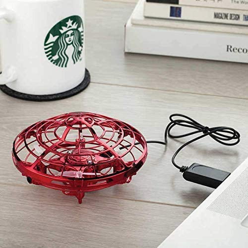 Red LED UFO Drone Quadcopter Toy