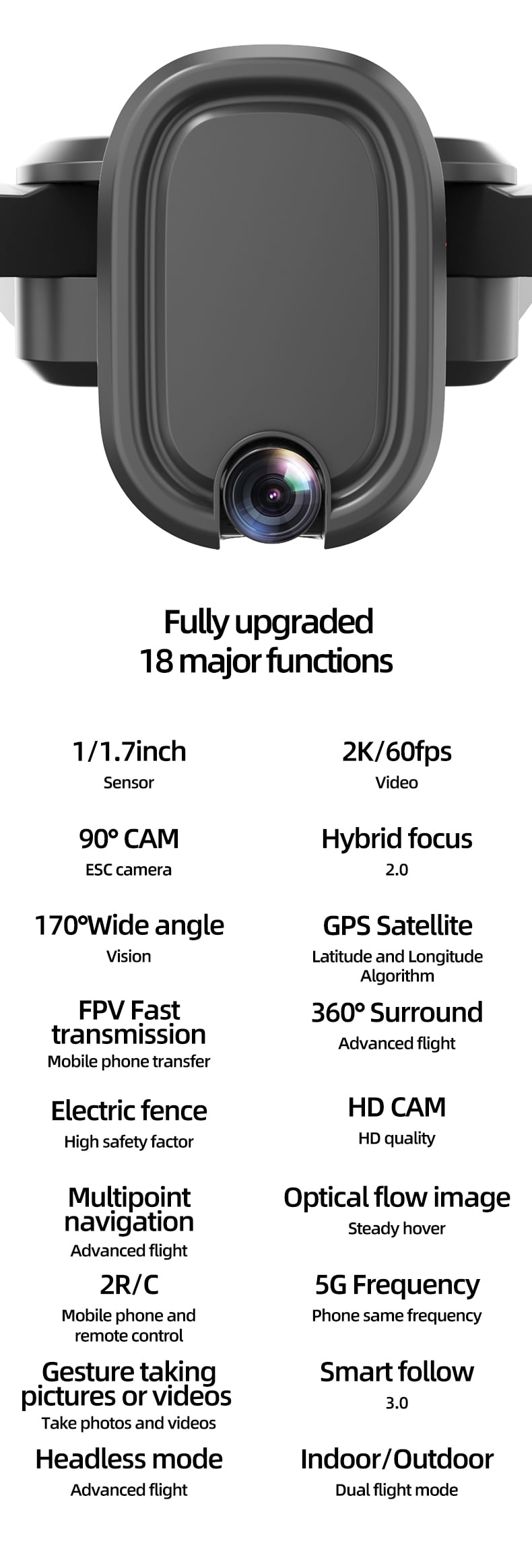 WiFi GPS 5G FPV 4K Drone with Camera