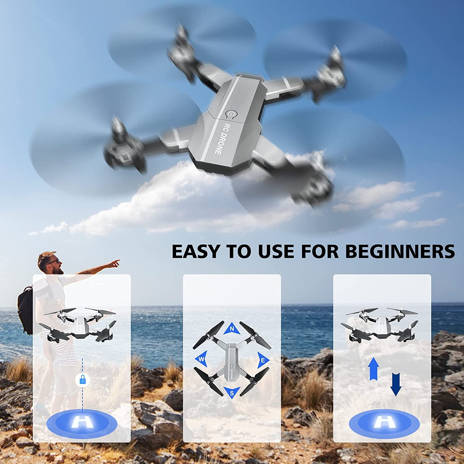 1080P HD Camera RC Wifi Drone with Bag