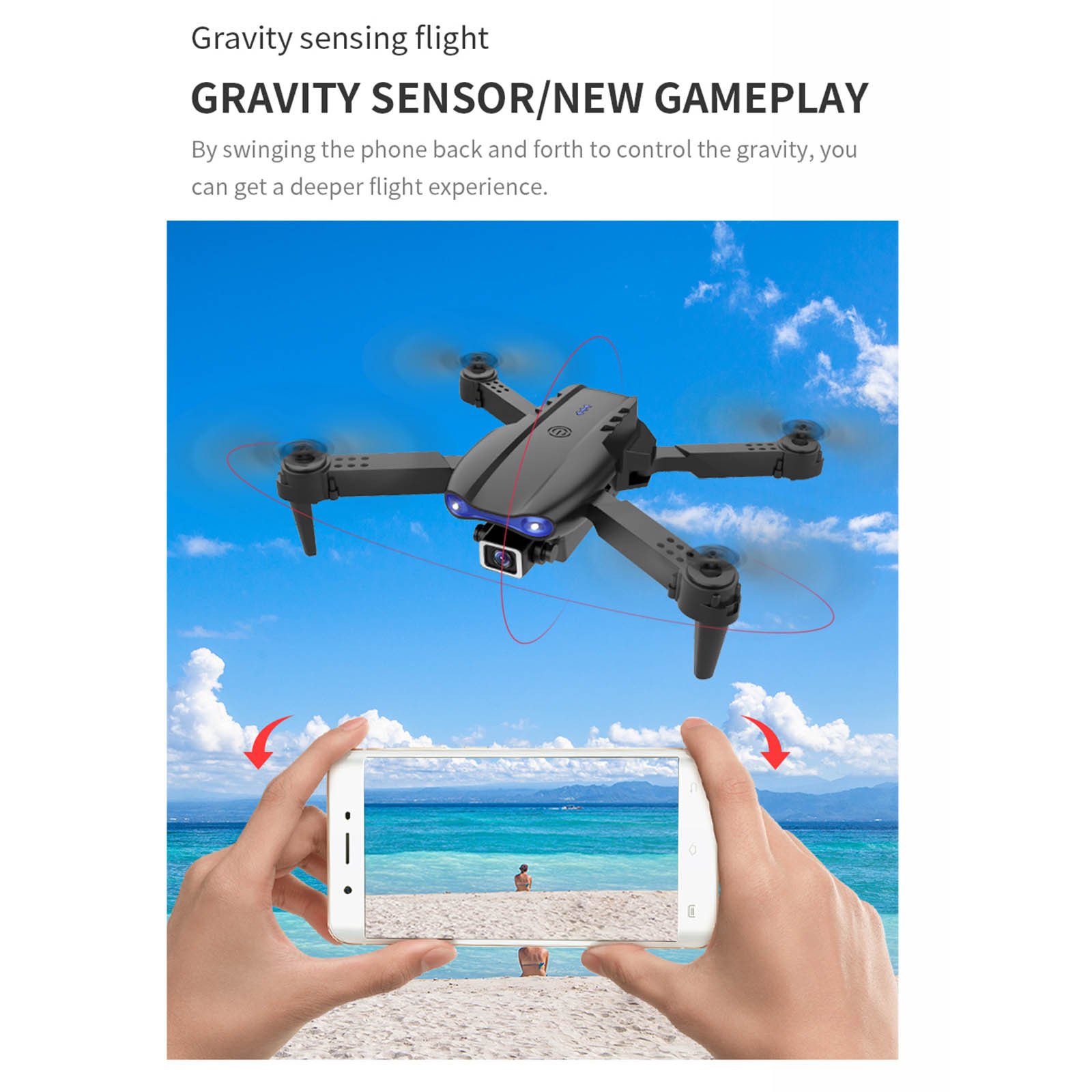 Sruiluo E99 Mini Foldable Drone 1080P HD