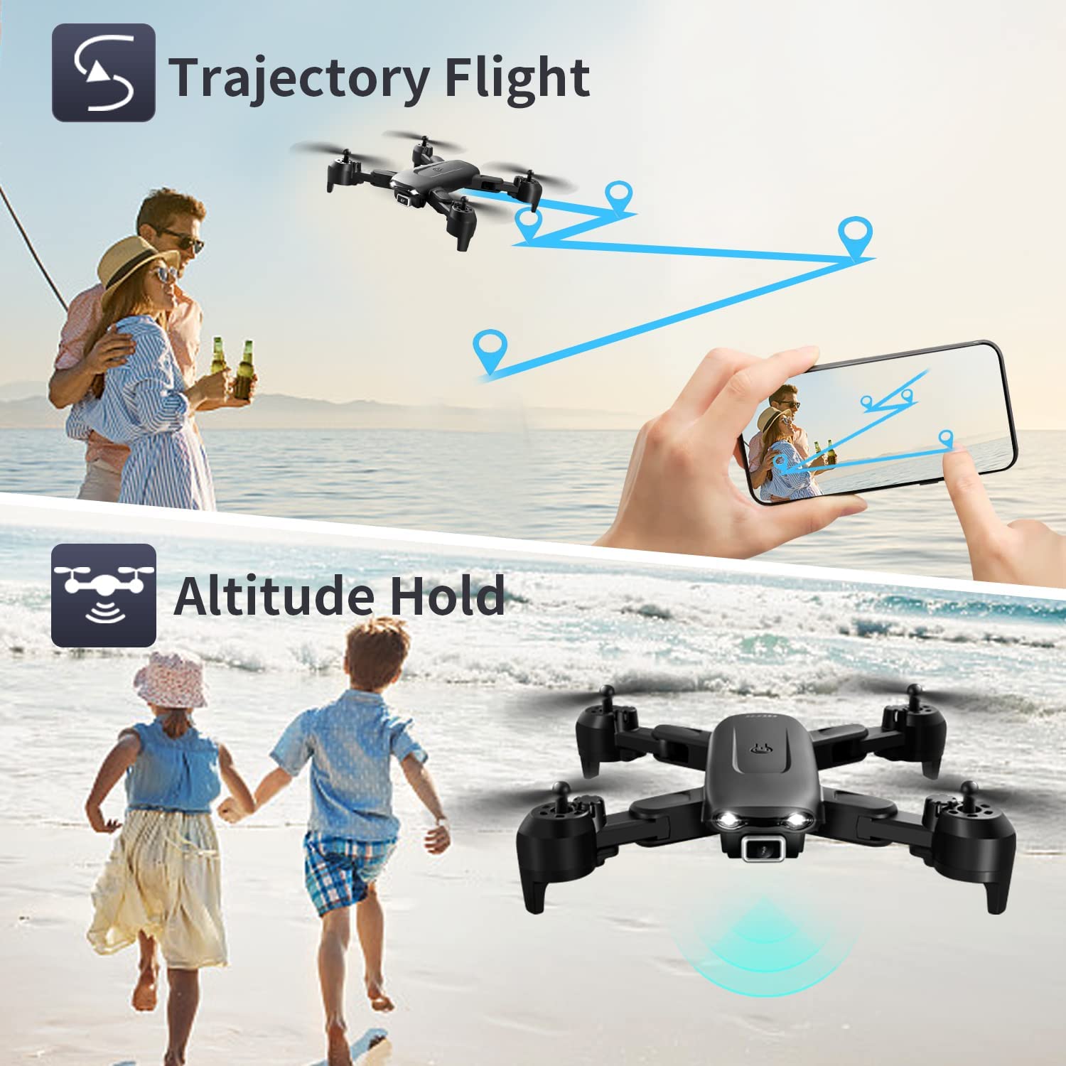 720P FPV Camera Quadcopter for Kids & Adults