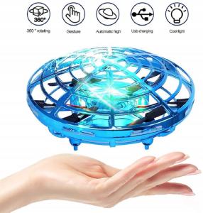 Blue LED Mini Drone with 360° Rotation