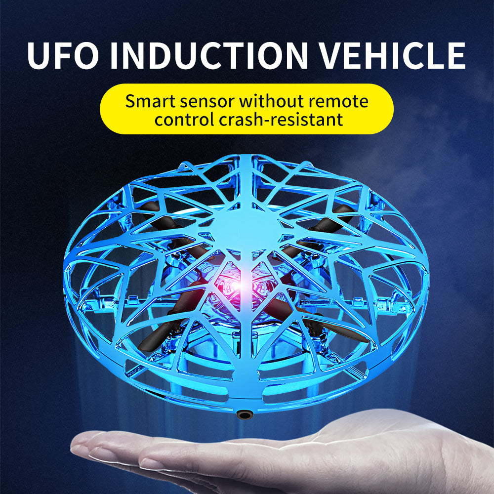 Blue LED Mini Drone with 360° Rotation