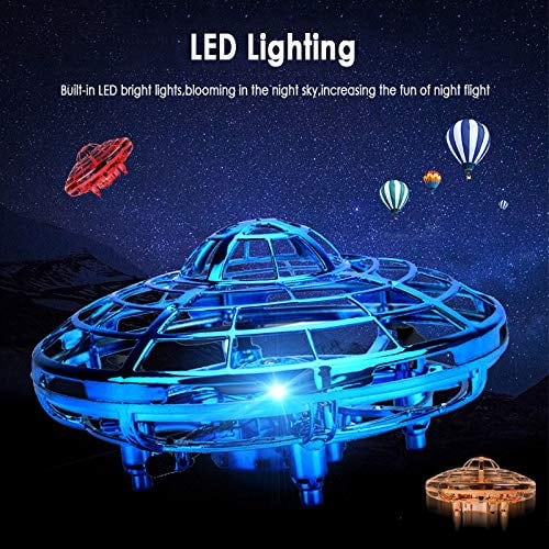 Infrared Induction LED Mini UFO Drone - Blue