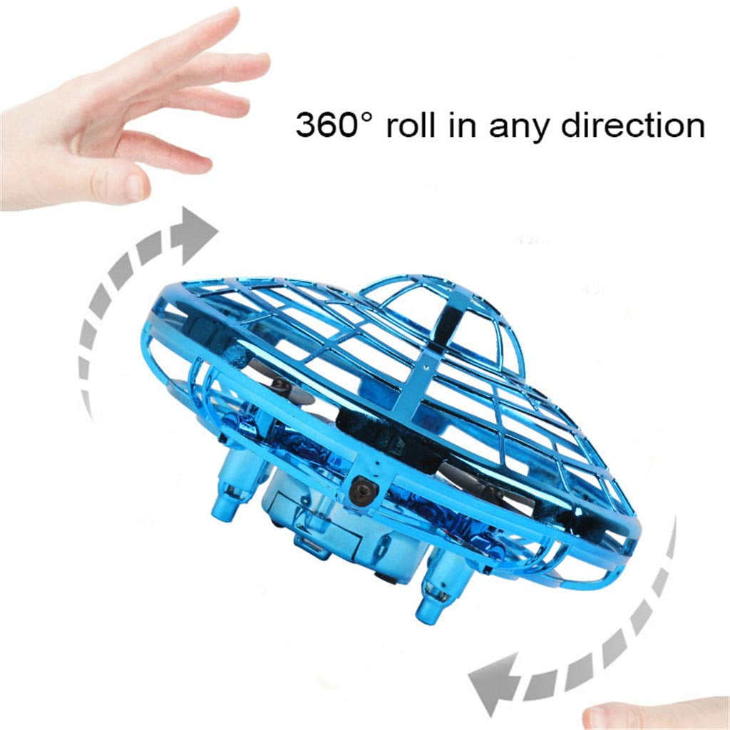 Infrared Induction LED Mini UFO Drone - Blue