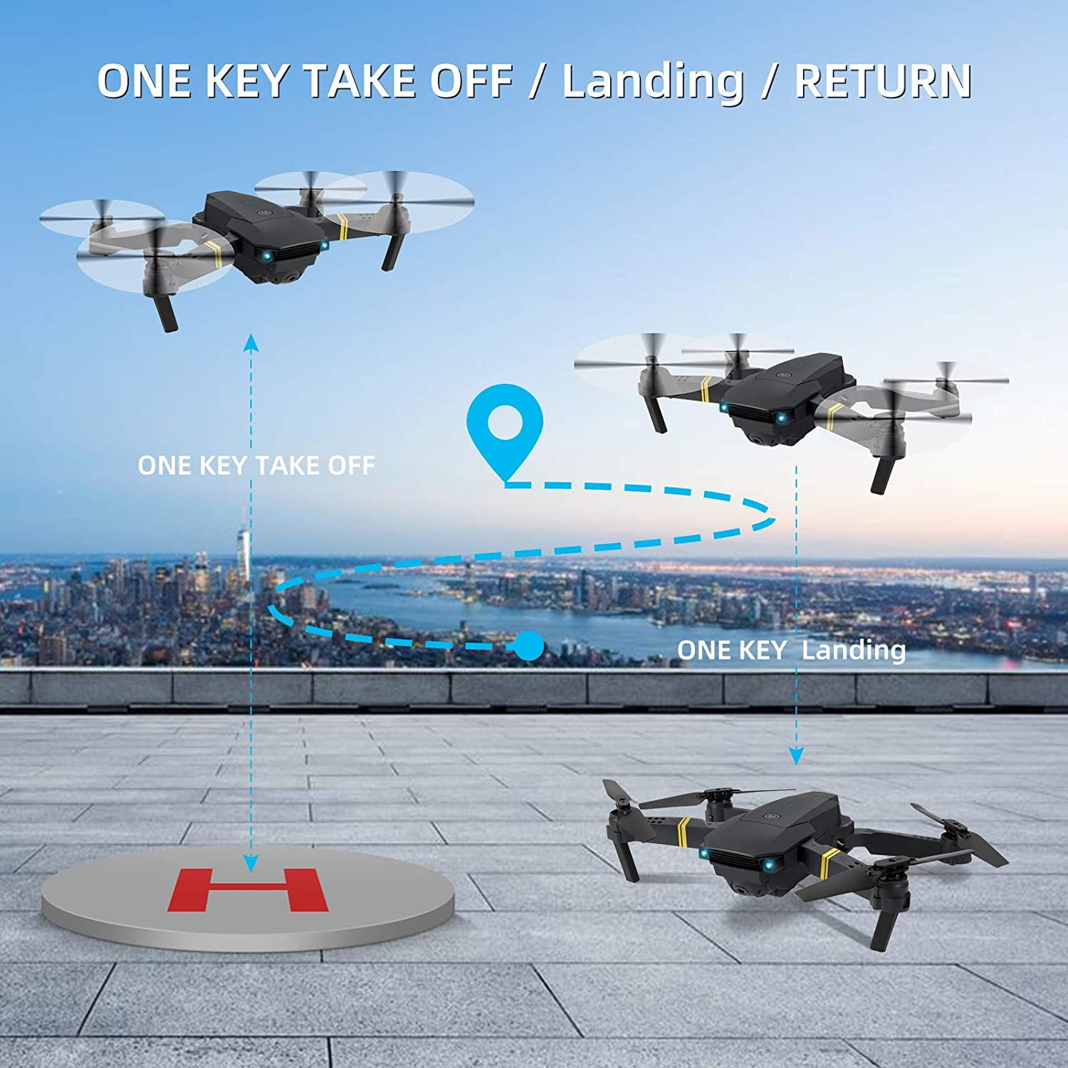 Professional HD 1080P Drone with Adjustable Camera