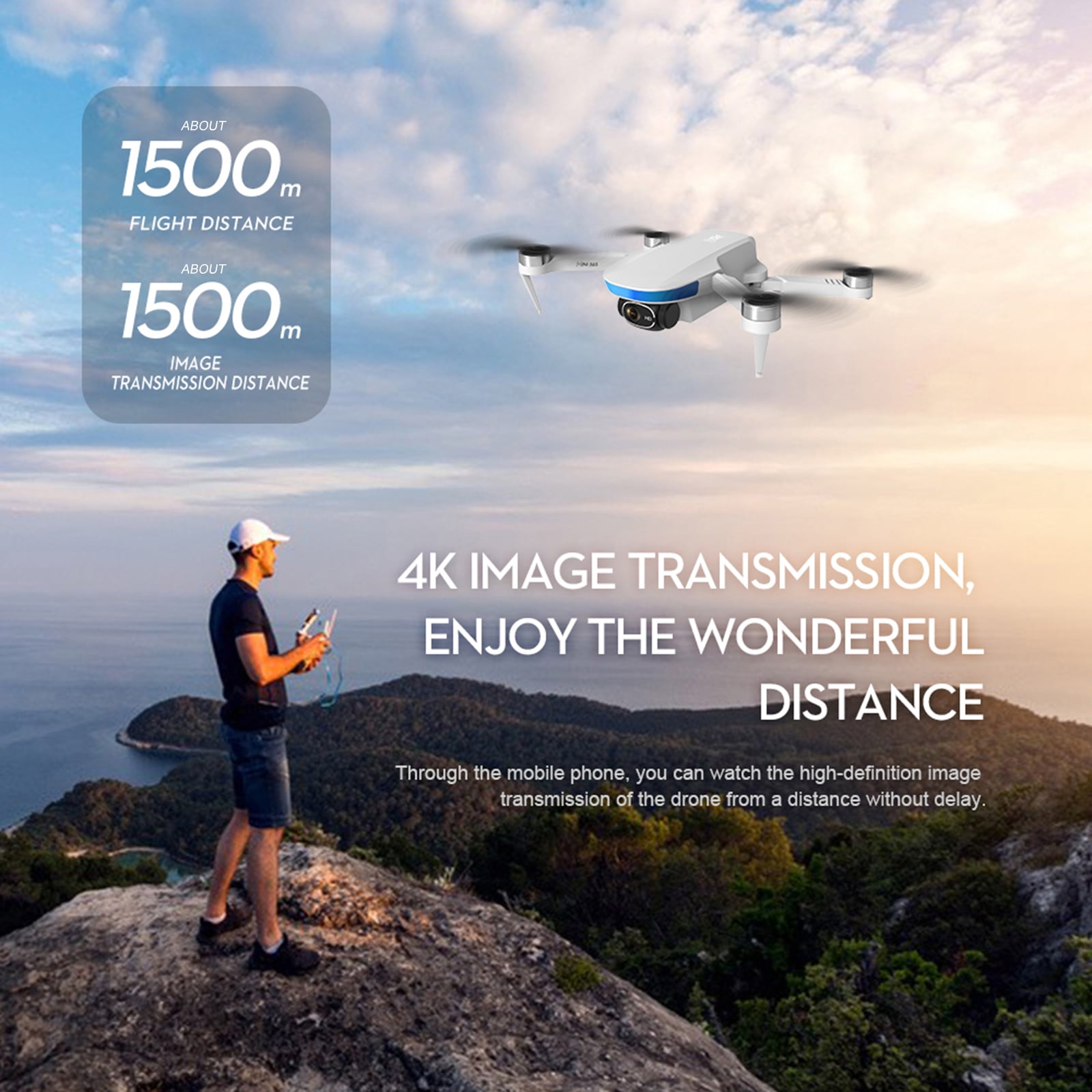 GPS Drone with 4K Camera & Brushless Motor