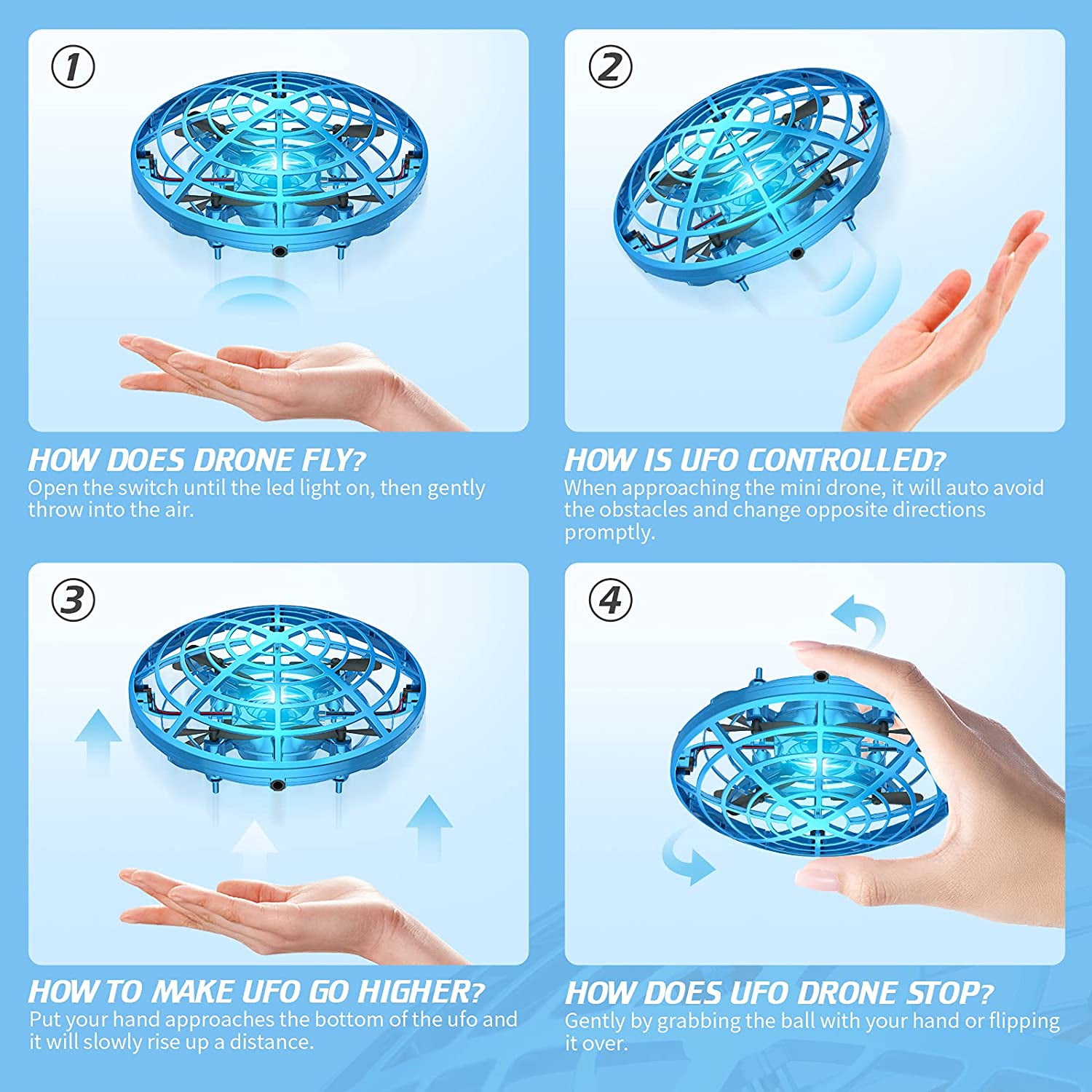 Mini Hand-Operated Drones for Indoor/Outdoor Fun