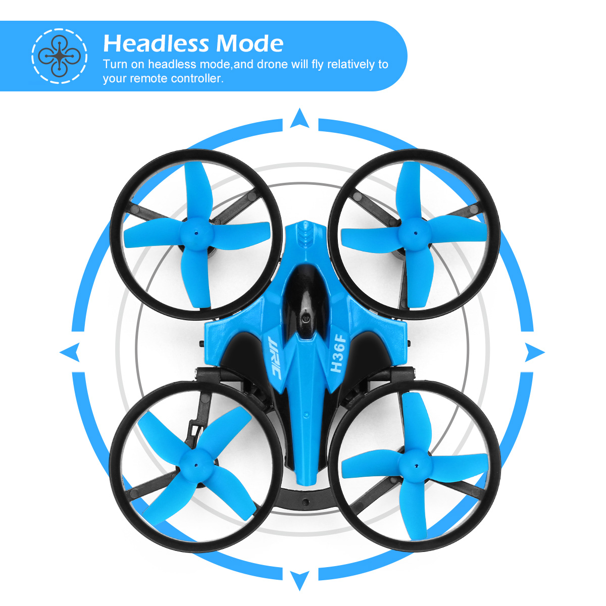 Beginner's Blue Mini RC Quadcopter Helicopter Toy