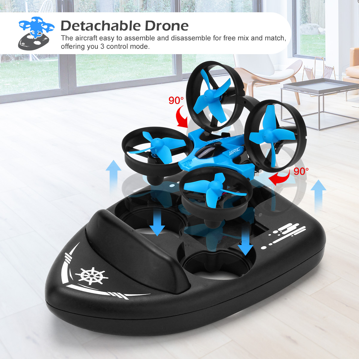 Beginner's Blue Mini RC Quadcopter Helicopter Toy