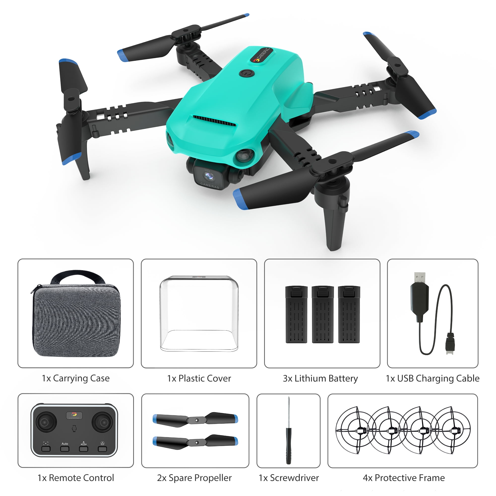 DEERC FPV RC Drone with Camera and Sensors