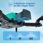 DEERC FPV Drone with Camera and 3 Batteries