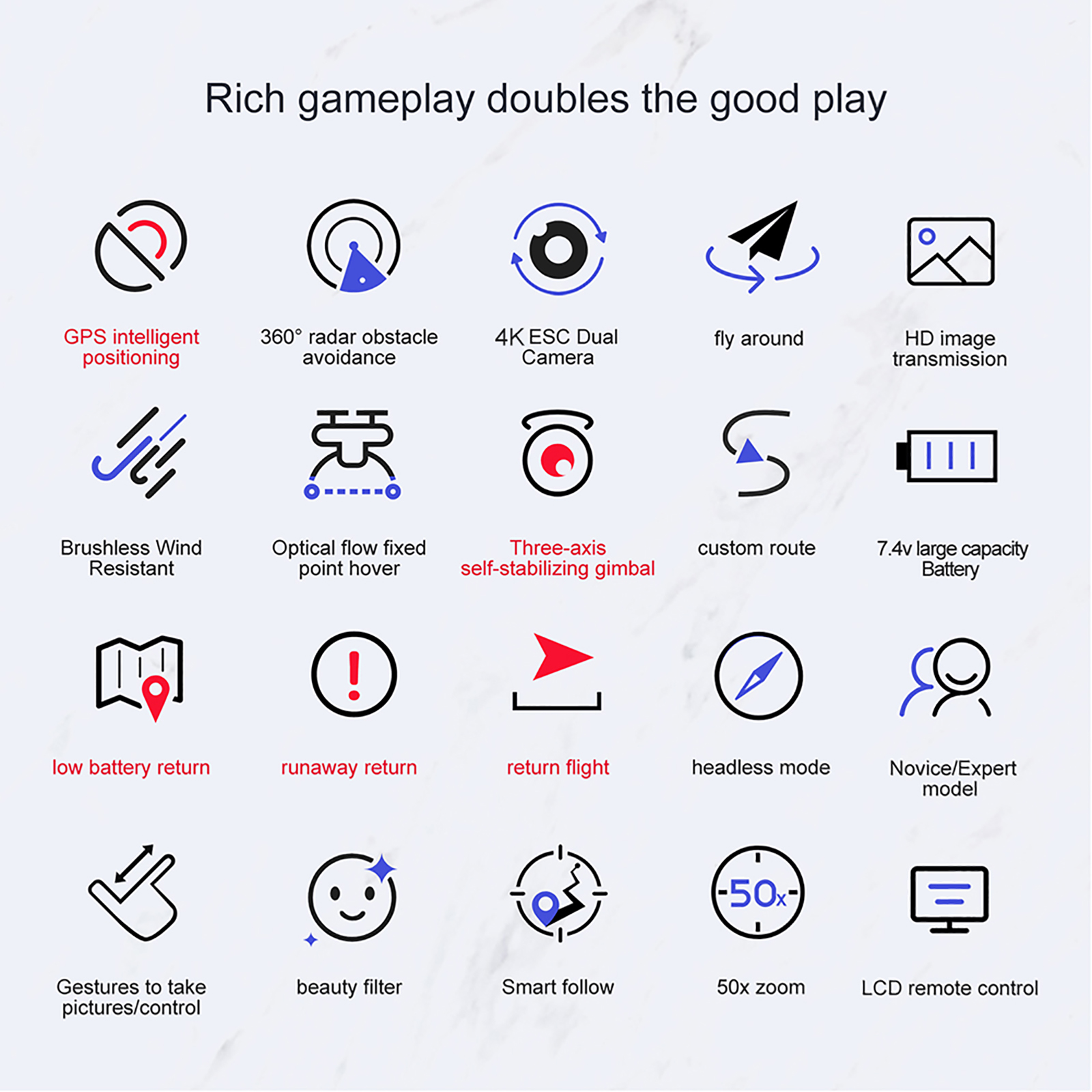 Foldable GPS Drone with 4K Camera