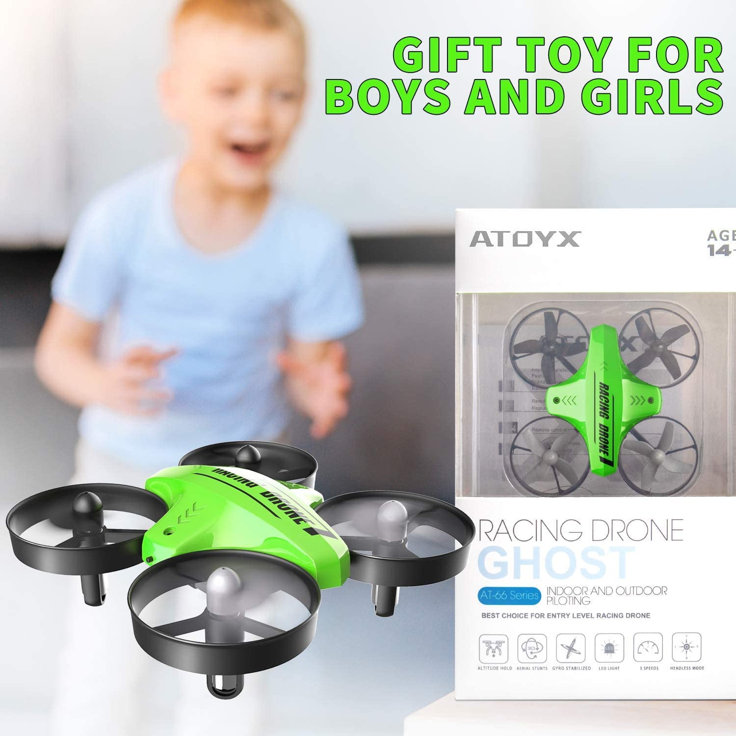 ATOYX Kids Mini Drone with LED lights