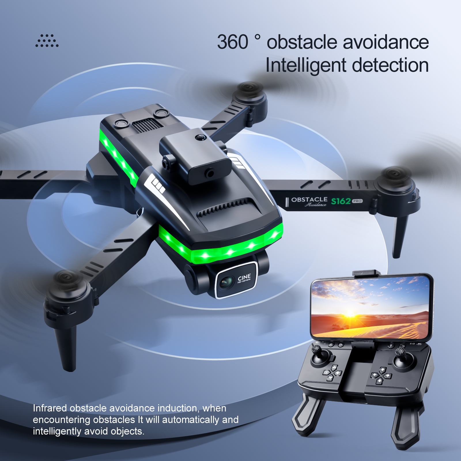 4K Dual Camera Drone with Obstacle Avoidance