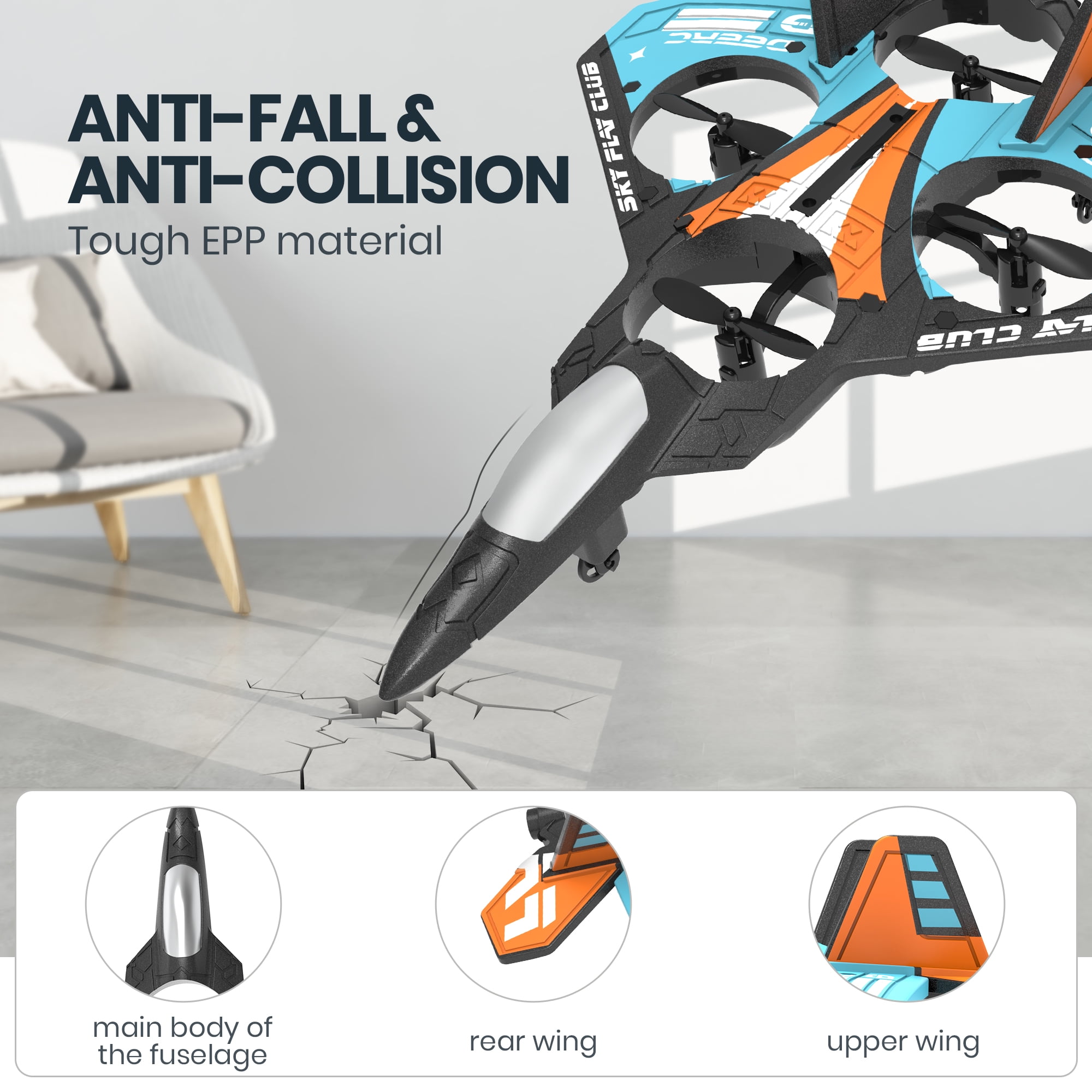 Kids' DEERC Mini Stunt Drone - Lightweight & Headless Mode