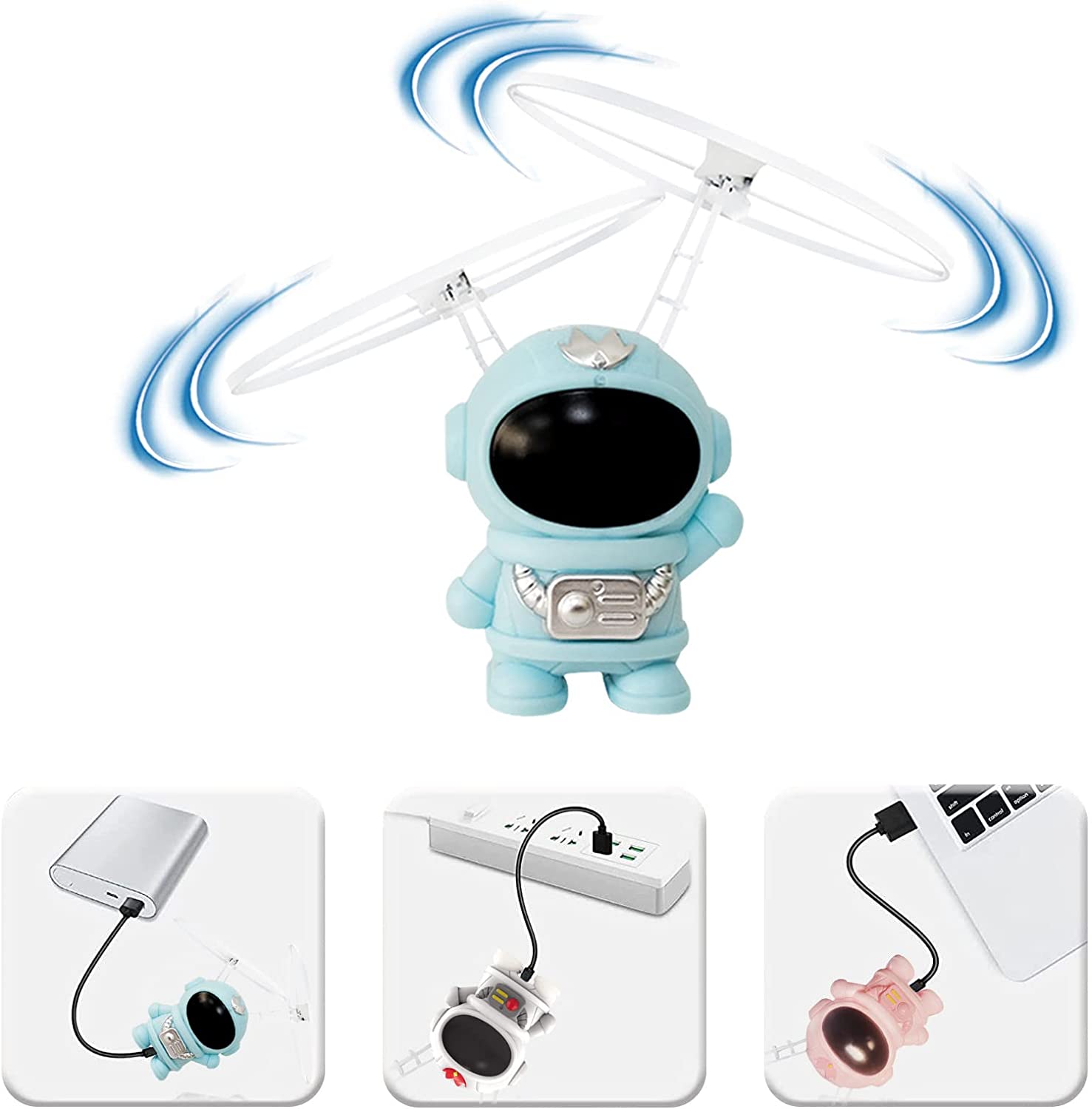 Hand Controlled LED Flying Spinner Drone Toy