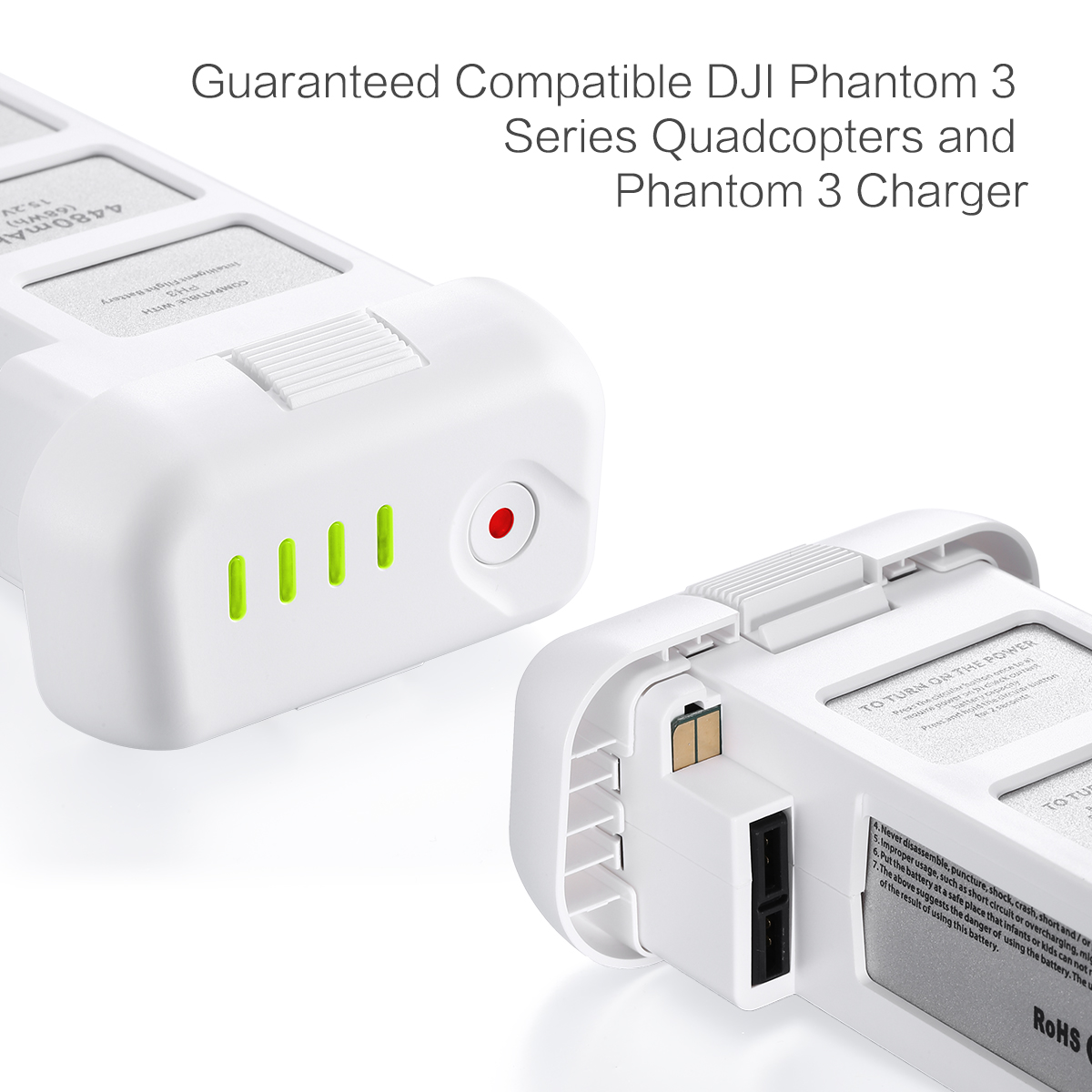Powerextra 2-Pack Intelligent Flight Battery for DJI Phantom 3