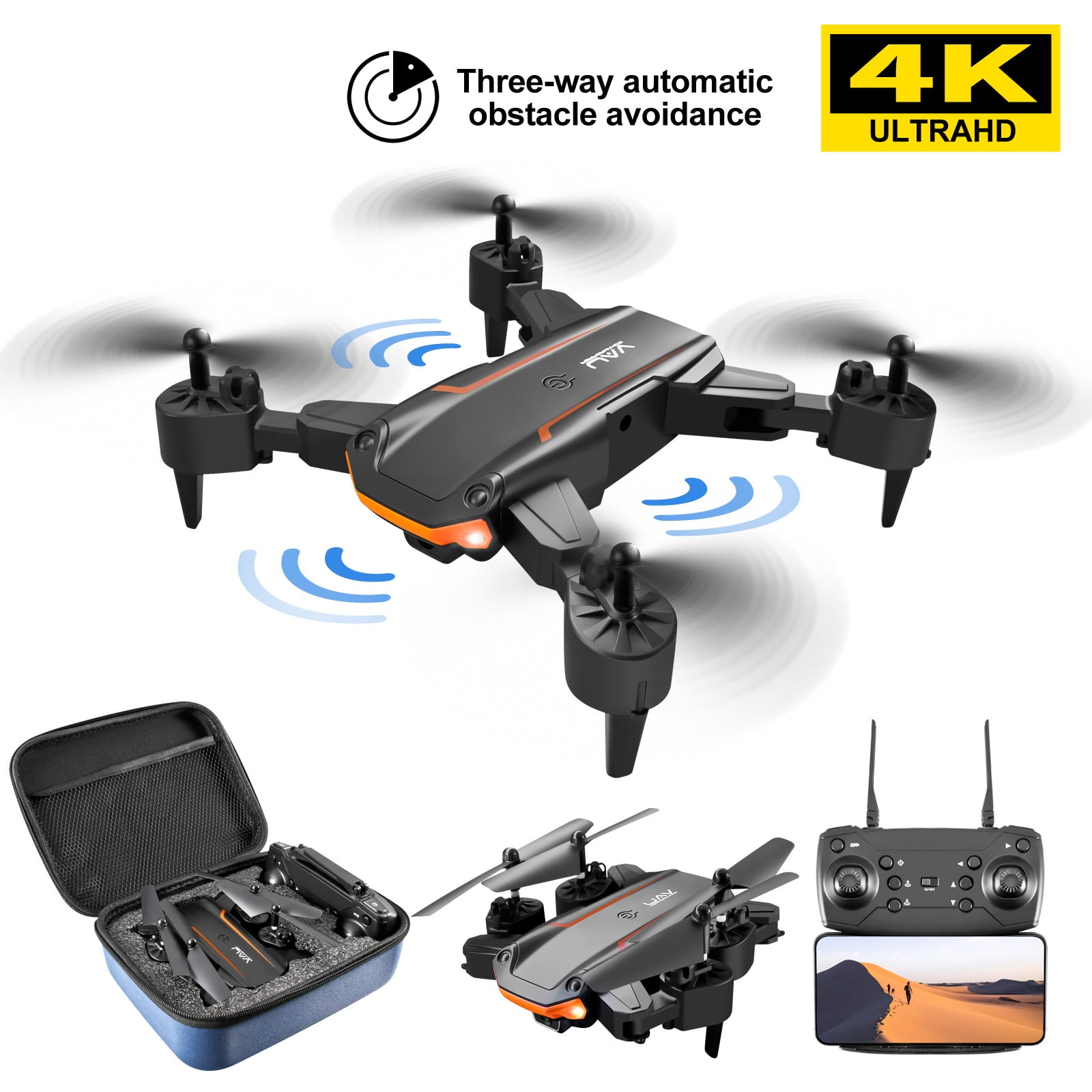 Foldable Mini Drone with 4K Camera & Obstacle Avoidance