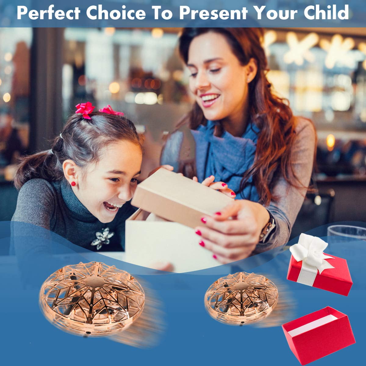 Gold Hand-Controlled Flying Ball for All Ages