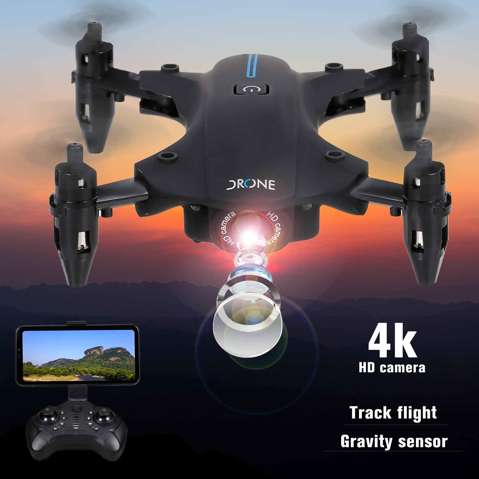 Foldable Camera Drone for Kids & Beginners