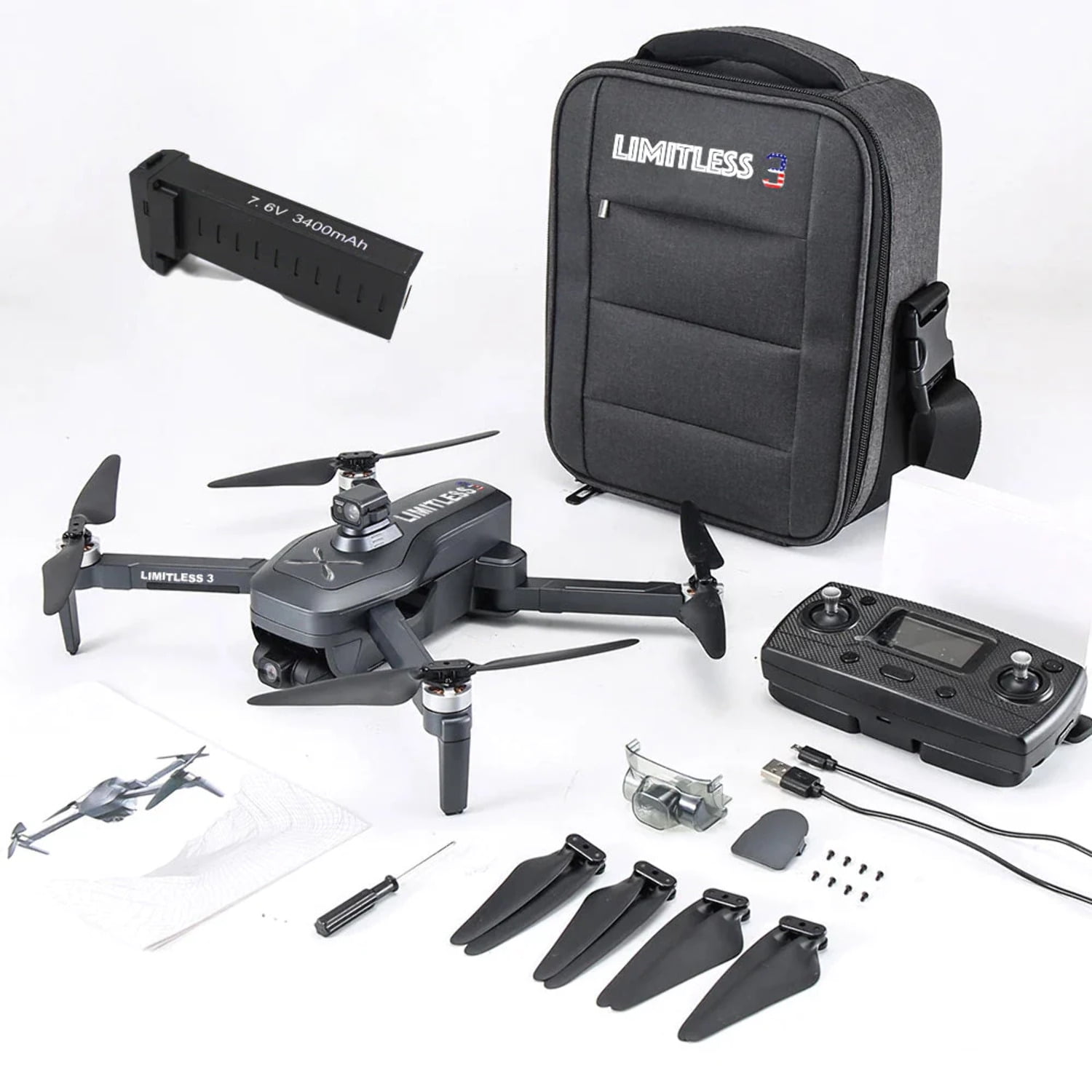3-Axis Gimbal Drone X Pro with GPS & UHD Camera