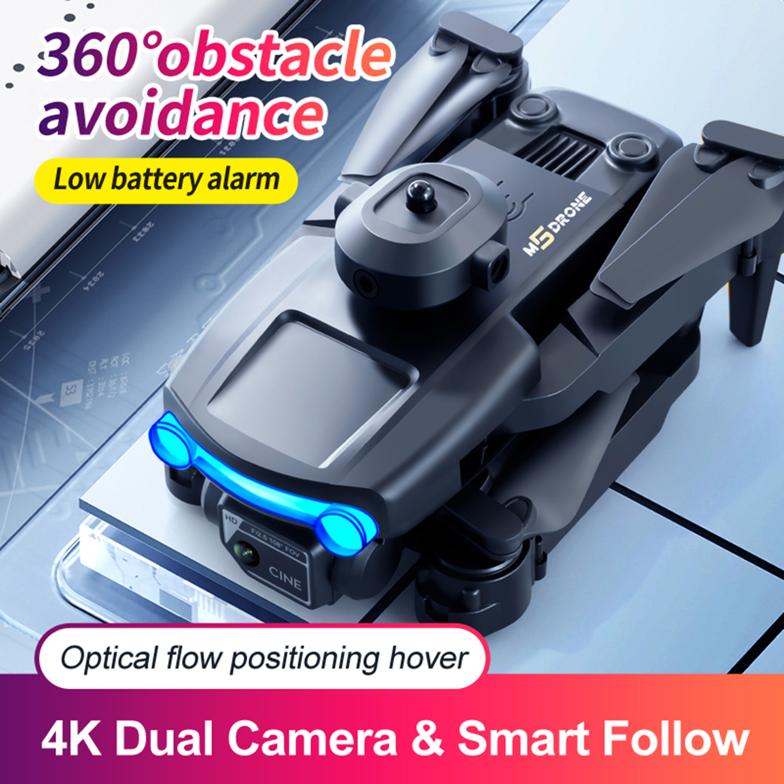 Conttixo Mini Drone with 1080P HD Camera