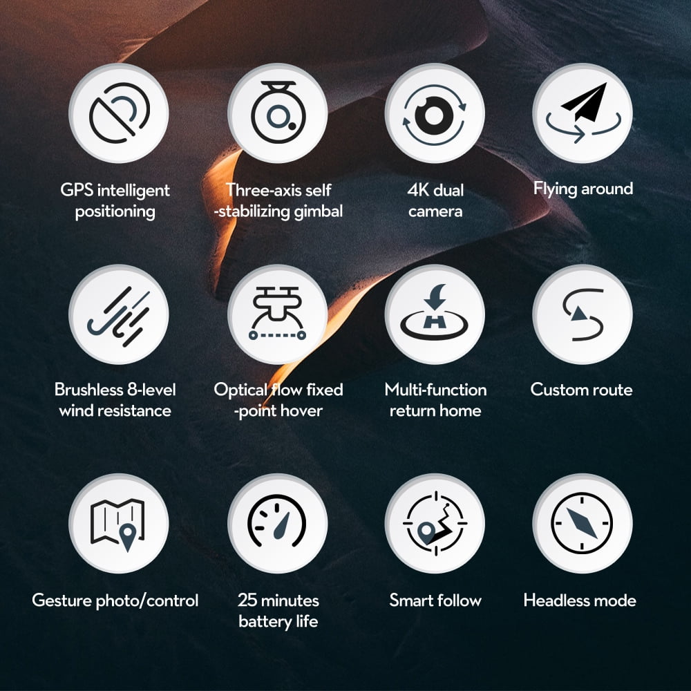 4K HD Camera Foldable Drone - Adults & Kids