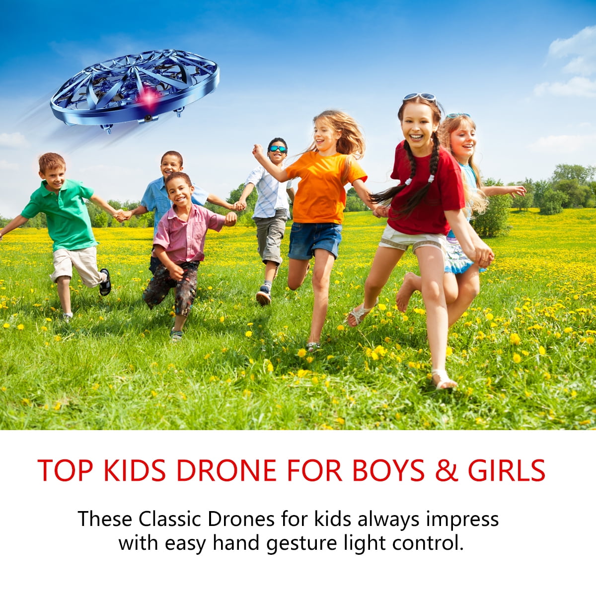 Hand-Controlled Mini Drone, Perfect Kids Gift - Blue