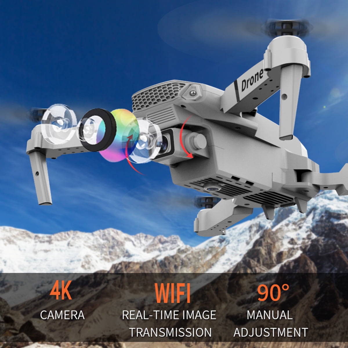 Dual Camera FPV Foldable Drone for Beginners