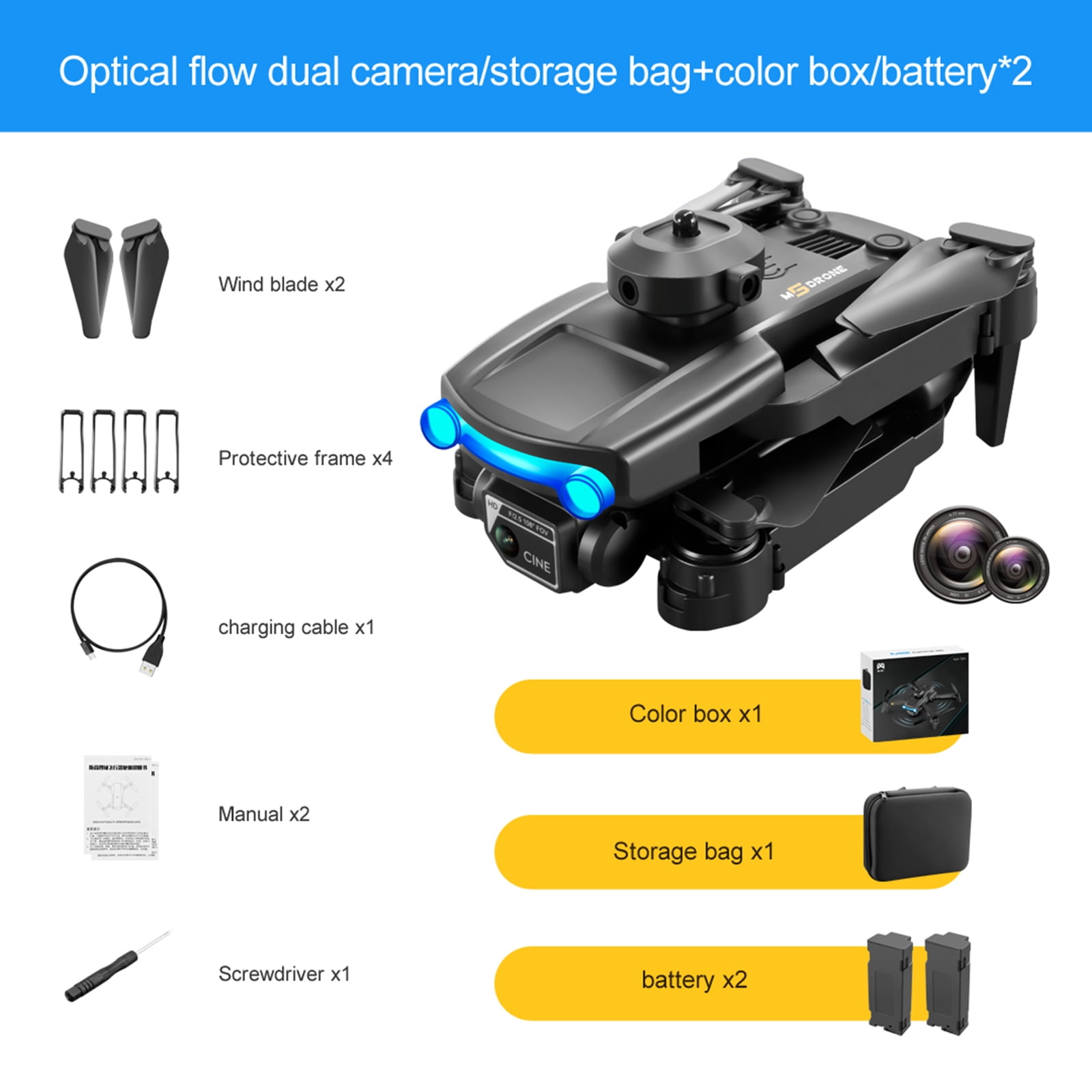 Conttixo Mini Drone with 1080P HD Camera