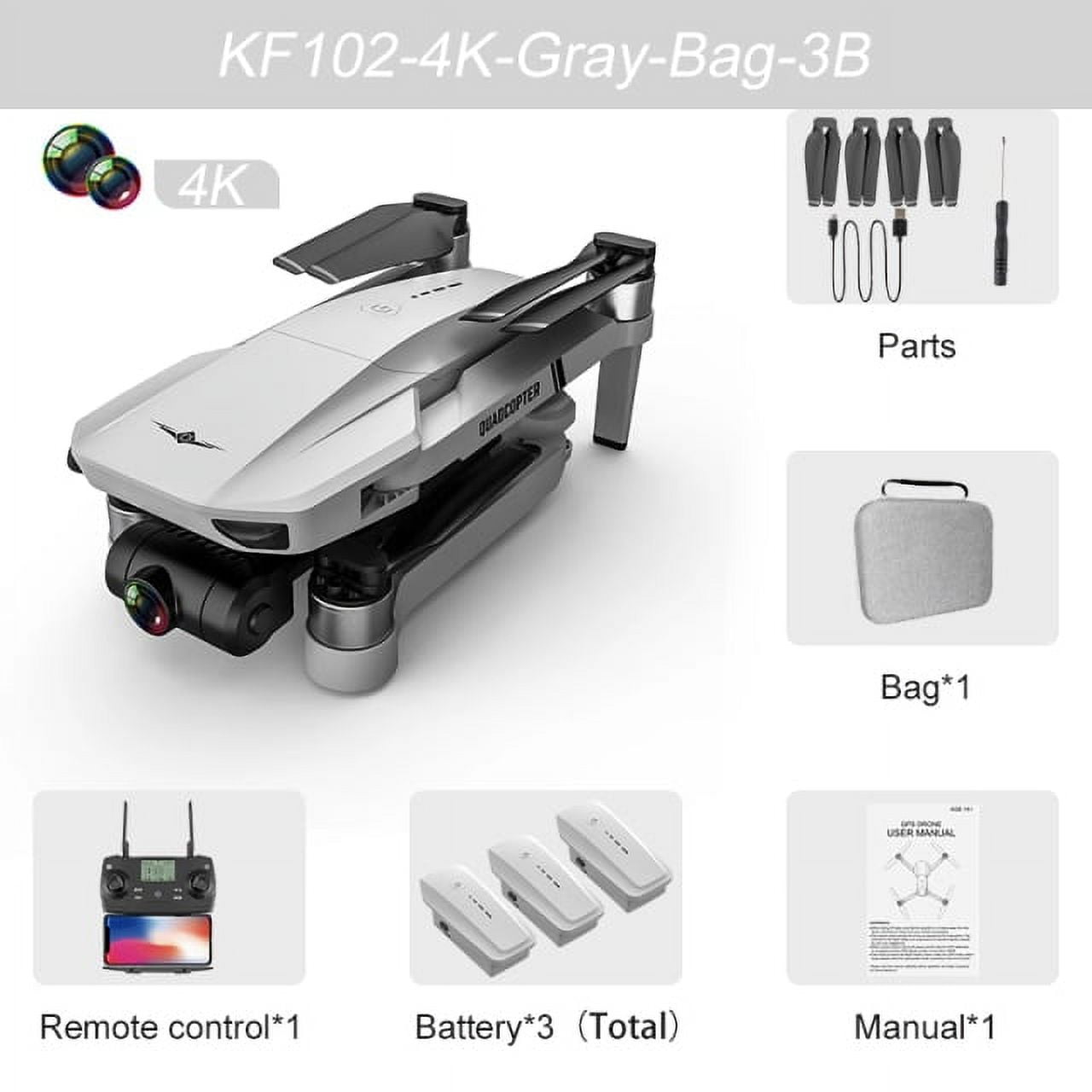 KF102 GPS Drone with 4K FPV Camera