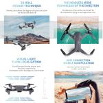 VISUO XS816 4K Camera Foldable RC Drone