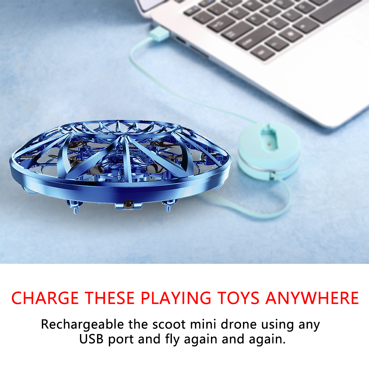 Hand-Controlled Mini Drone, Perfect Kids Gift - Blue