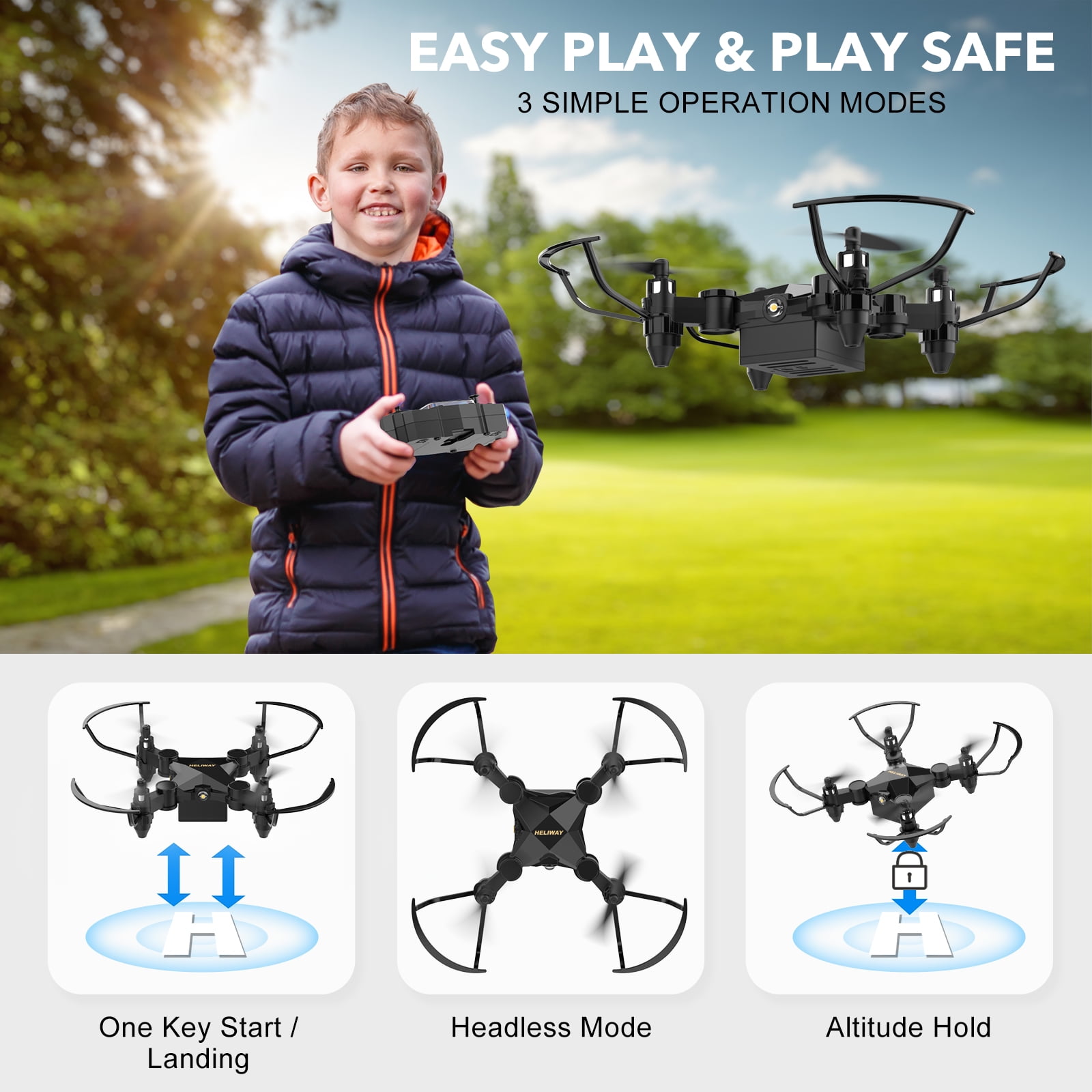 Portable Headless Mini Drone for Beginners
