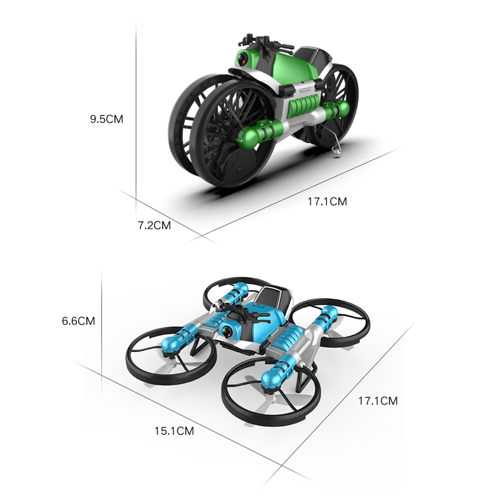 Dcenta Mini Drone with Camera and Motorcycle Deformation