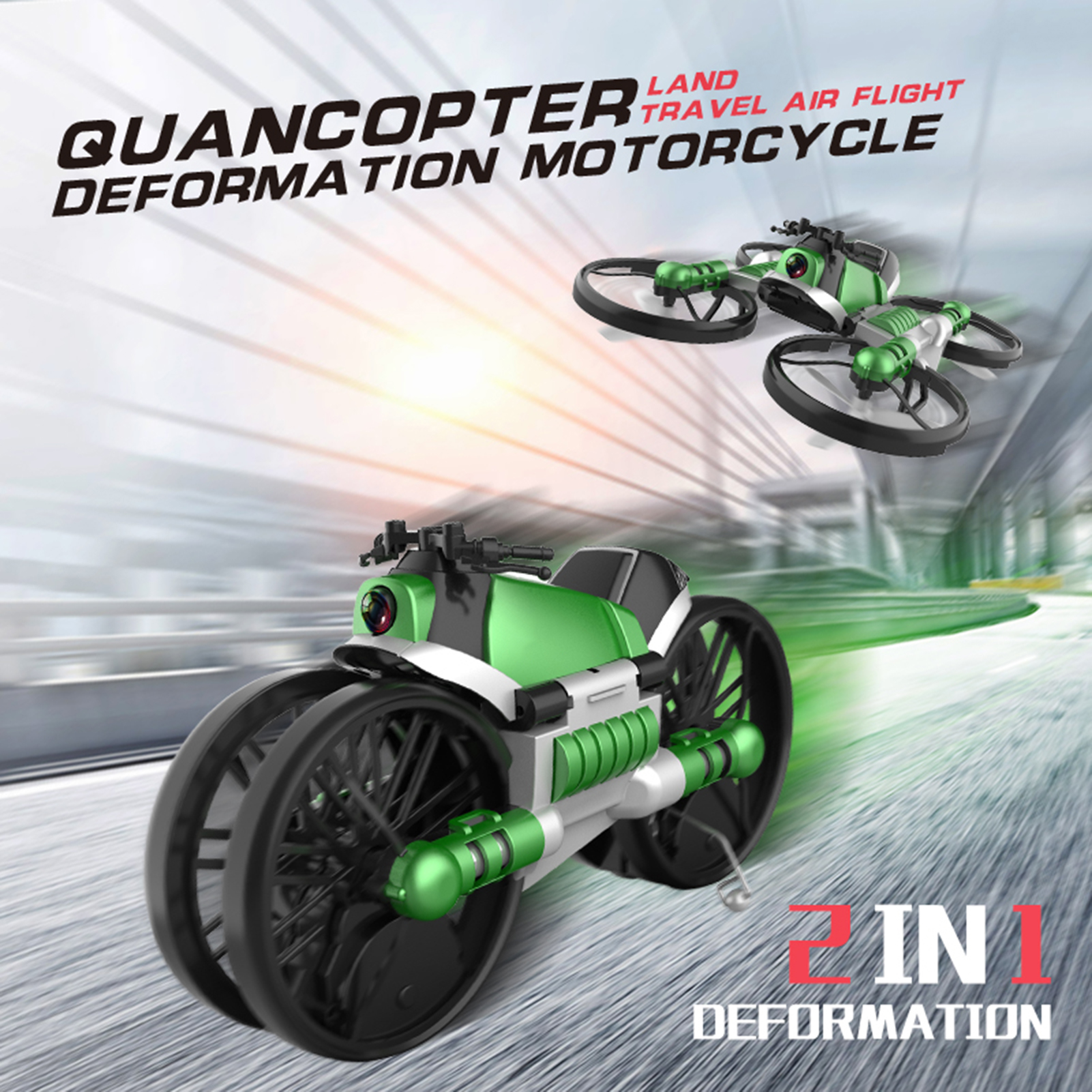 Dcenta Mini Drone with Camera and Motorcycle Deformation