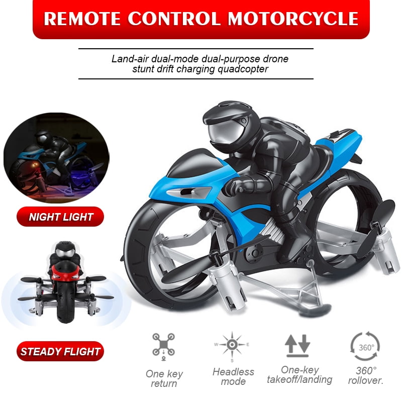 2-in-1 RC Car and Drone with LED Lights